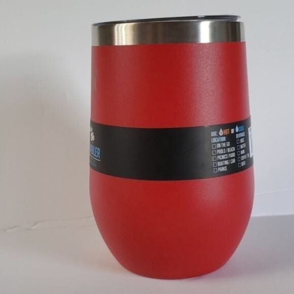 Fiestaware Fiesta 15 oz WINE Tumbler Travel Cup Mug SCARET RED